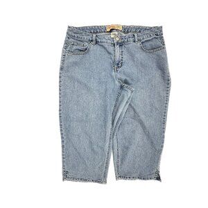 JMS Classic Capri Women's size 18W Medium Wash Blue Denim Jeans